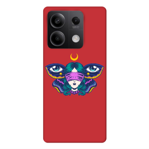 Xiaomi Redmi Note 13Pro 5G Eye in my ear Red Colored Silicone TPU Θήκη