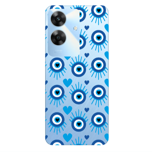 Realme Note 60 Heart Eye Transparent Silicone TPU Θήκη