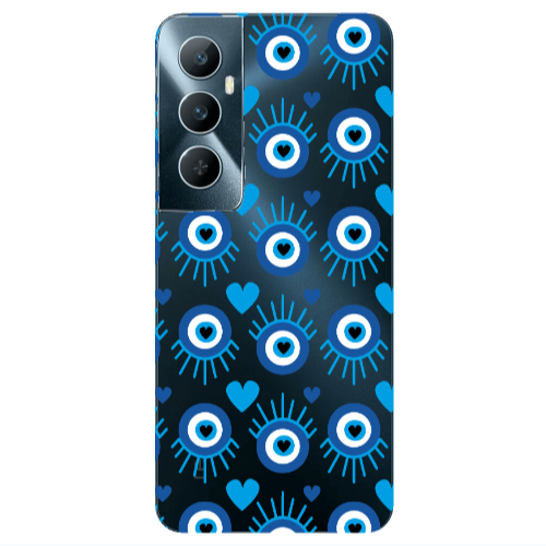 Realme C65 Heart Eye Transparent Silicone TPU Θήκη