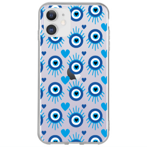 Apple iPhone 12 Heart Eye Transparent Silicone TPU Θήκη