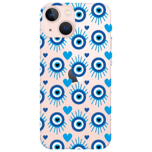 Apple iPhone 13 Heart Eye Transparent Silicone TPU Θήκη