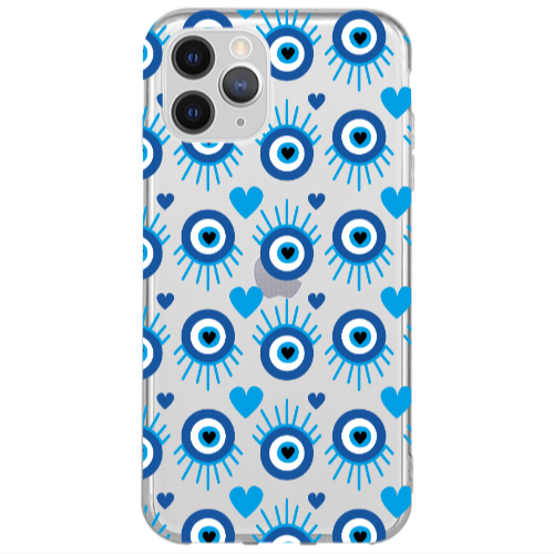 Apple iPhone 13 Pro Max Heart Eye Transparent Silicone TPU Θήκη