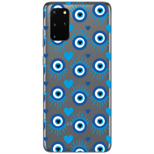 Samsung S20 Plus Heart Eye Transparent Silicone TPU Θήκη