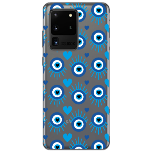 Samsung S20 Ultra Heart Eye Transparent Silicone TPU Θήκη