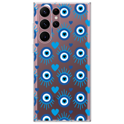 Samsung S22 Ultra Heart Eye Transparent Silicone TPU Θήκη