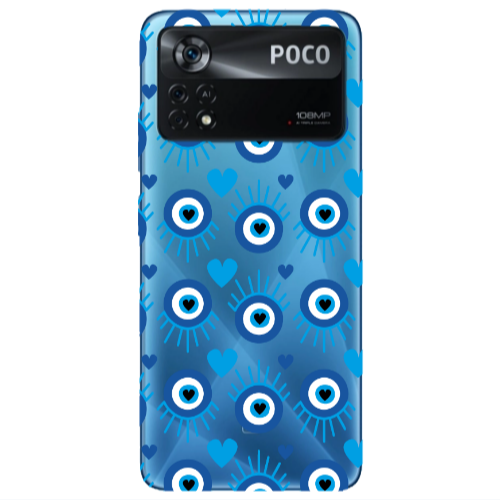 Xiaomi Poco X4 Pro Heart Eye Transparent Silicone TPU Θήκη