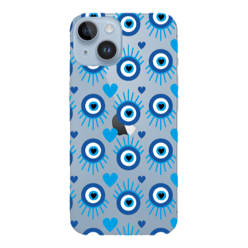 Apple iPhone 14 Plus Heart Eye Transparent Silicone TPU Θήκη