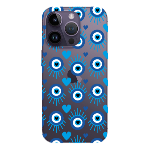 Apple iPhone 14 Pro  Heart Eye Transparent Silicone TPU Θήκη