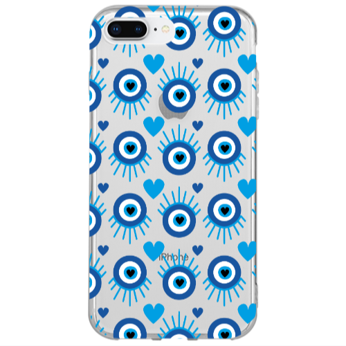Apple iPhone 7 Plus Heart Eye Transparent Silicone TPU Θήκη