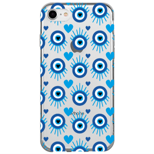 Apple iPhone SE 2020 Heart Eye Transparent Silicone TPU Θήκη