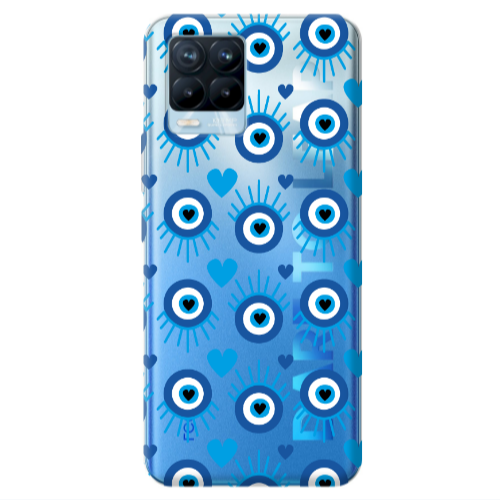 Realme 8 Pro Heart Eye Transparent Silicone TPU Θήκη