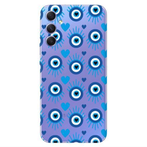 Samsung A34 Heart Eye Transparent Silicone TPU Θήκη