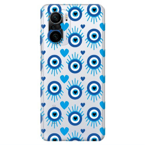 Xiaomi Poco F3 Heart Eye Transparent Silicone TPU Θήκη