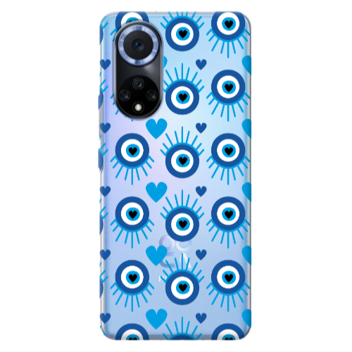 Huawei Nova 9 Heart Eye Transparent Silicone TPU Θήκη