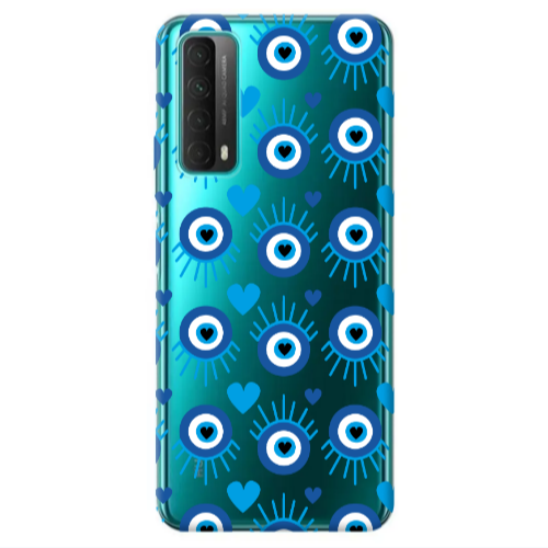 Huawei P Smart 2021 Heart Eye Transparent Silicone TPU Θήκη