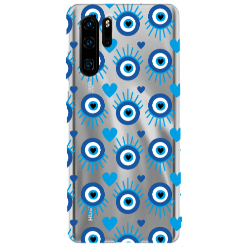Huawei P30 Pro Heart Eye Transparent Silicone TPU Θήκη