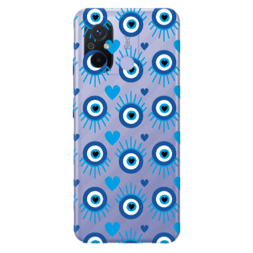 Xiaomi Redmi 12C Heart Eye Transparent Silicone TPU Θήκη