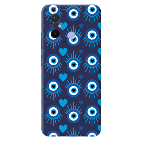 Xiaomi Redmi 12C Heart Eye Dark blue Colored Silicone TPU Θήκη