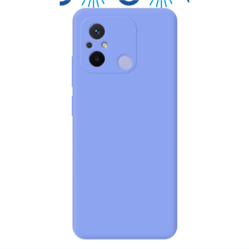 Xiaomi Redmi 12C Heart Eye Light Purple Colored Silicone TPU Θήκη