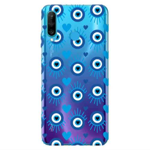 Huawei P30 Lite Heart Eye Transparent Silicone TPU Θήκη