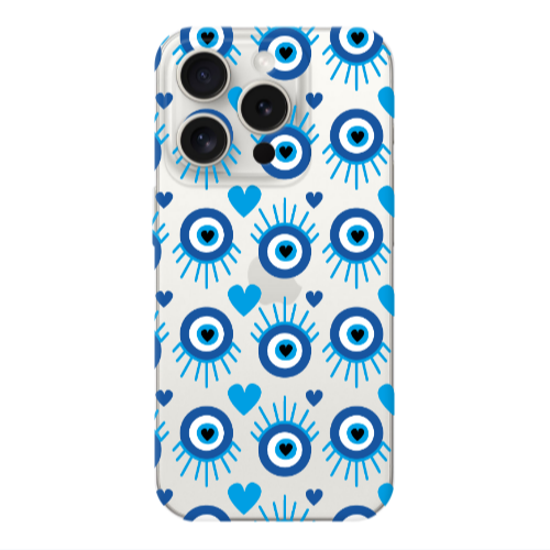 Apple iPhone 15 Pro Heart Eye Transparent Silicone TPU Θήκη