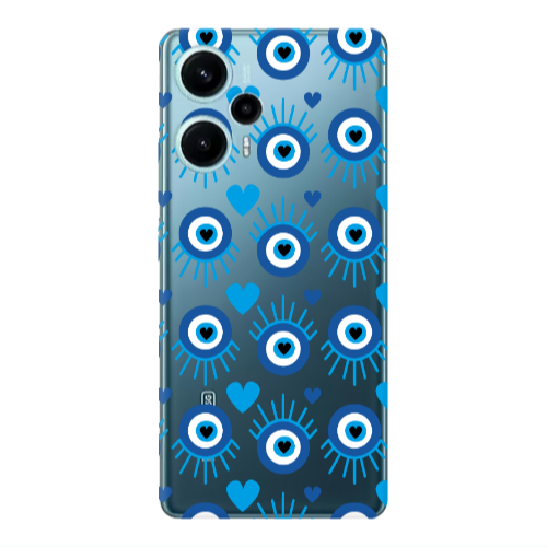 Xiaomi Poco F5 Heart Eye Transparent Silicone TPU Θήκη