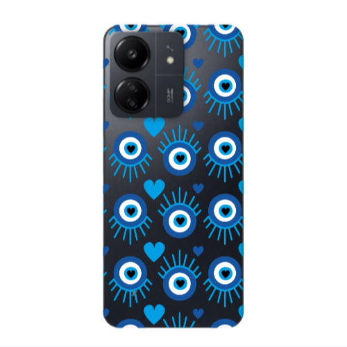 Xiaomi Redmi 13C Heart Eye Transparent Silicone TPU Θήκη