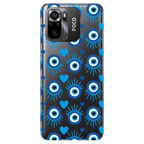 Xiaomi Poco M5 s Heart Eye Transparent Silicone TPU Θήκη