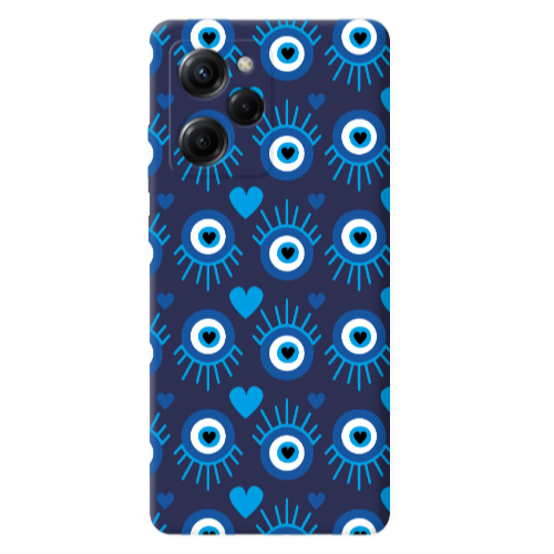Xiaomi Poco X5 Pro Heart Eye Dark blue Colored Silicone TPU Θήκη