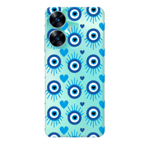 Realme C55 Heart Eye Transparent Silicone TPU Θήκη