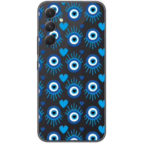 Samsung Galaxy A25 Heart Eye Transparent Silicone TPU Θήκη