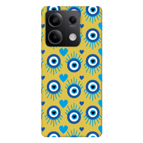 Xiaomi Redmi Note 13 5G Heart Eye Yellow Colored Silicone TPU Θήκη