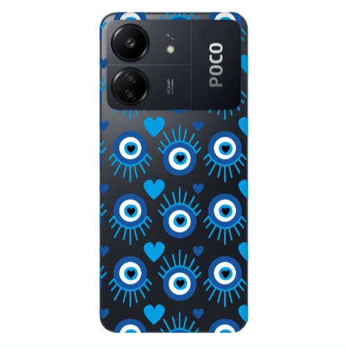 Xiaomi Poco C65 Heart Eye Transparent Silicone TPU Θήκη