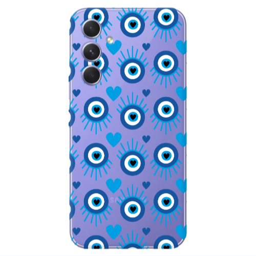 Samsung A55 Heart Eye Transparent Silicone TPU Θήκη