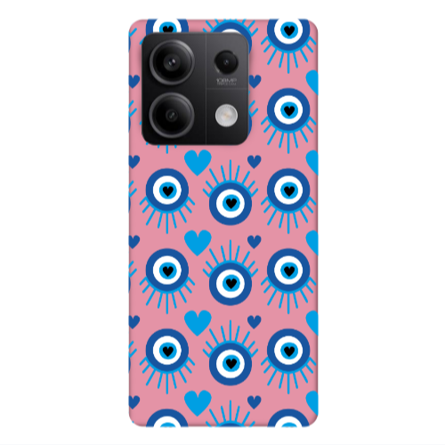 Xiaomi Redmi Note 13Pro 5G Heart Eye Pink Colored Silicone TPU Θήκη
