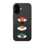 Apple Iphone 16 plus 3 different eyes Transparent Silicone TPU Θήκη
