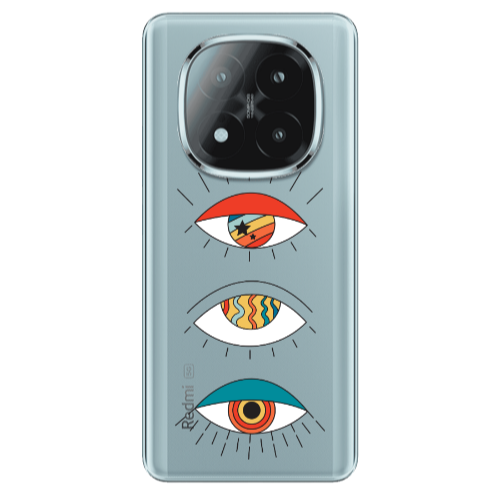 Xiaomi Redmi Note 14 Pro + 5g 3 different eyes Transparent Silicone TPU Θήκη
