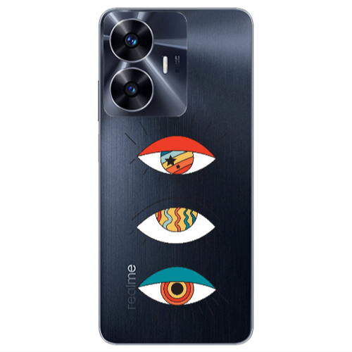 Realme Note 50 3 different eyes Transparent Silicone TPU Θήκη