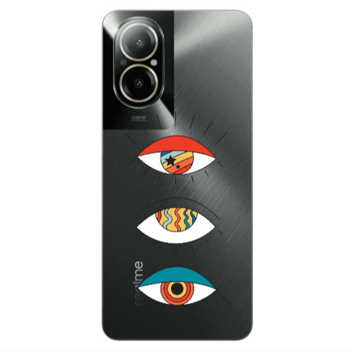 Realme C67 3 different eyes Transparent Silicone TPU Θήκη