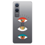 Oneplus Nord Ce 4 lite 3 different eyes Transparent Silicone TPU Θήκη