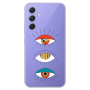 Samsung A36 3 different eyes Transparent Silicone TPU Θήκη