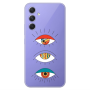 Samsung A56 3 different eyes Transparent Silicone TPU Θήκη