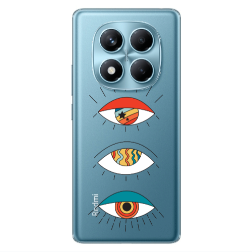 Xiaomi Redmi Note 14 Pro 3 different eyes Transparent Silicone TPU Θήκη