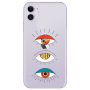 Apple iPhone 11  3 different eyes Transparent Silicone TPU Θήκη