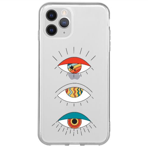 Apple iPhone 11 Pro 3 different eyes Transparent Silicone TPU Θήκη