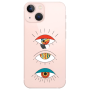 Apple iPhone 13 3 different eyes Transparent Silicone TPU Θήκη