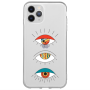 Apple iPhone 13 Pro Max 3 different eyes Transparent Silicone TPU Θήκη
