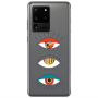 Samsung S20 Ultra 3 different eyes Transparent Silicone TPU Θήκη