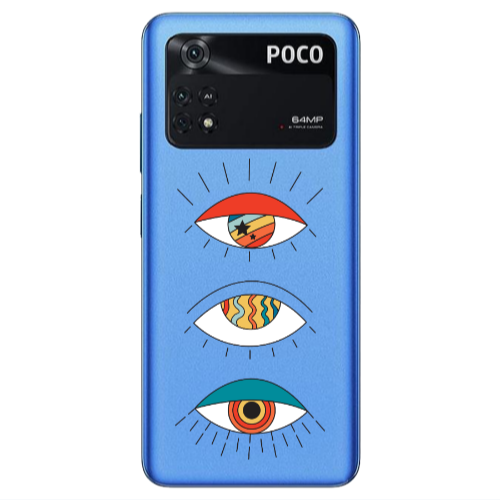 Xiaomi Poco M4 Pro 4G 3 different eyes Transparent Silicone TPU Θήκη
