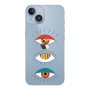 Apple iPhone 14  3 different eyes Transparent Silicone TPU Θήκη